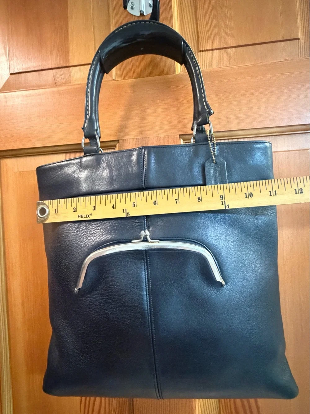 Rare Vintage 1970 Coach Bonnie Cashin Carry Skinny Tote Kiss Lock USA